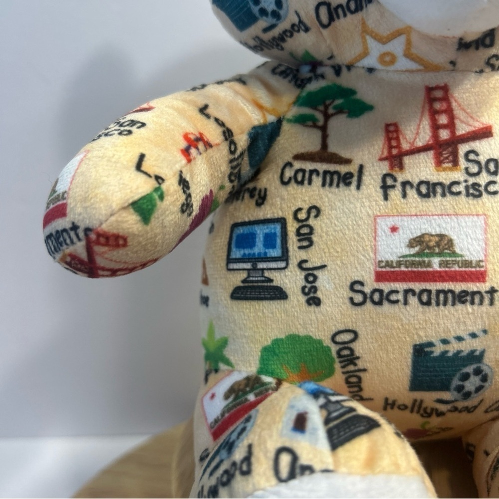 Plushology California Cities Teddy Bear Beige Souvenir Travel Stuffed Plush 9” - Picture 4 of 8
